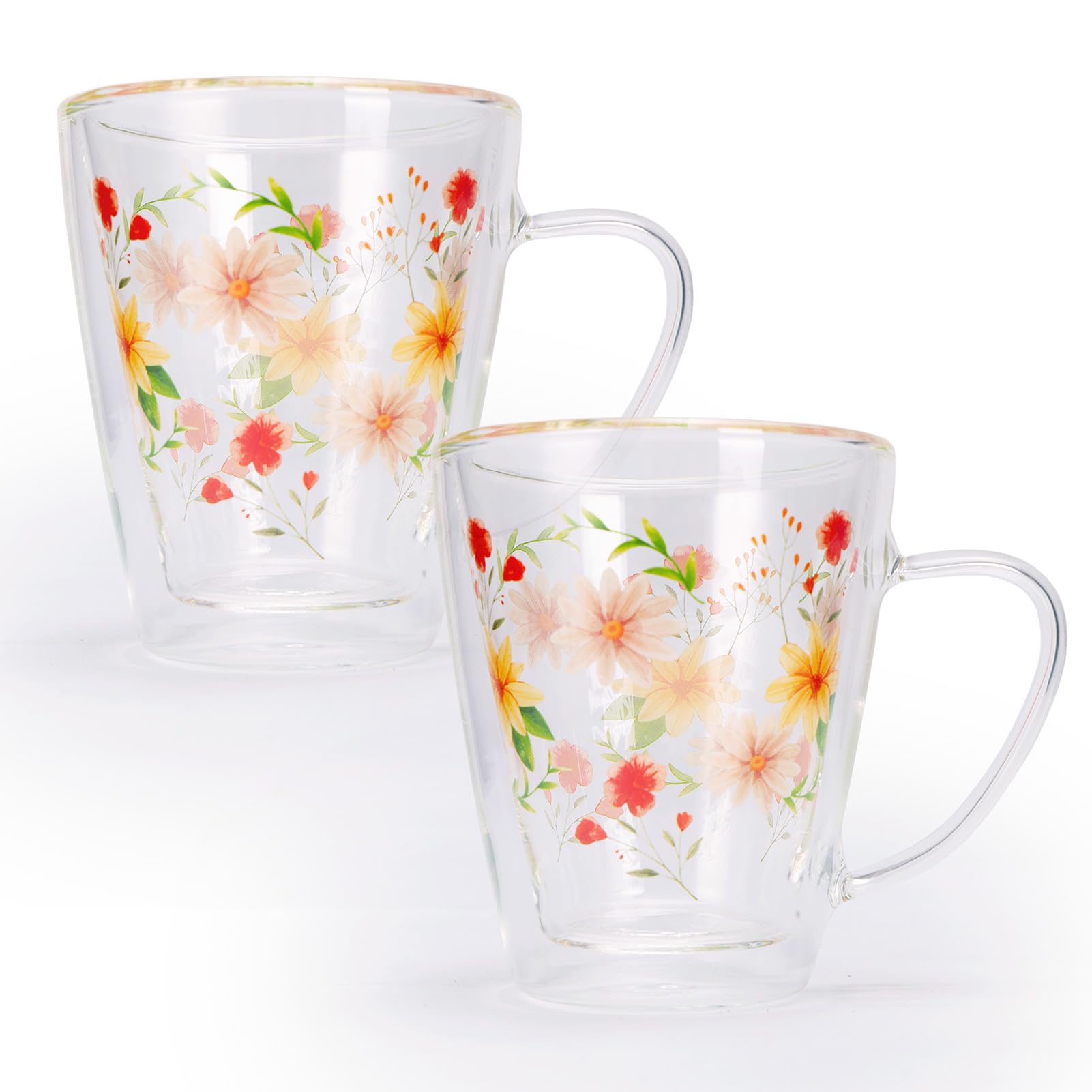 GIFT GARDEN Tumbler Glass For both cold and thermal with floral double wall microwave set of 2 Cup, 350ml, insulation, pattern, glass,
GIFT GARDEN Tumbler Glass For both cold and thermal with floral double wall microwave set of 2 Cup, 350ml, insulation, pattern, glass,