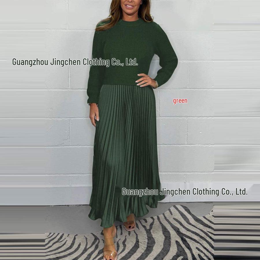 2026 Elegant Women s Round Neck Pleated Long Dress - Autumn/Winter European & American Fashion Collection XL зелений
2026 Elegant Women s Round Neck Pleated Long Dress - Autumn/Winter European & American Fashion Collection XL зелений