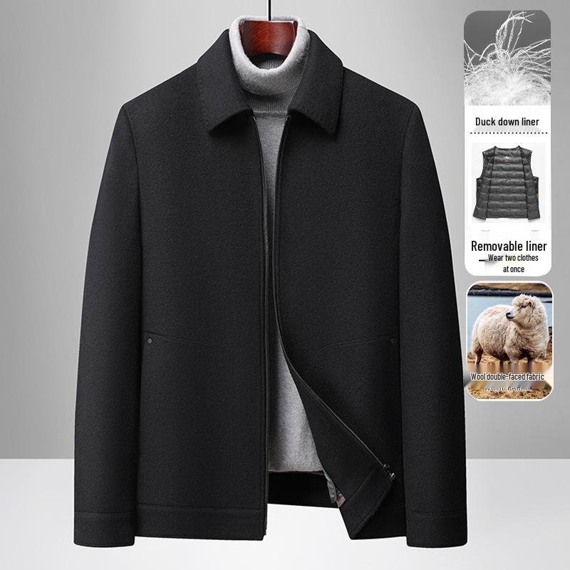 Men s Winter Wool Coat with Detachable Down Liner XXXXL чорний
Men s Winter Wool Coat with Detachable Down Liner XXXXL чорний
