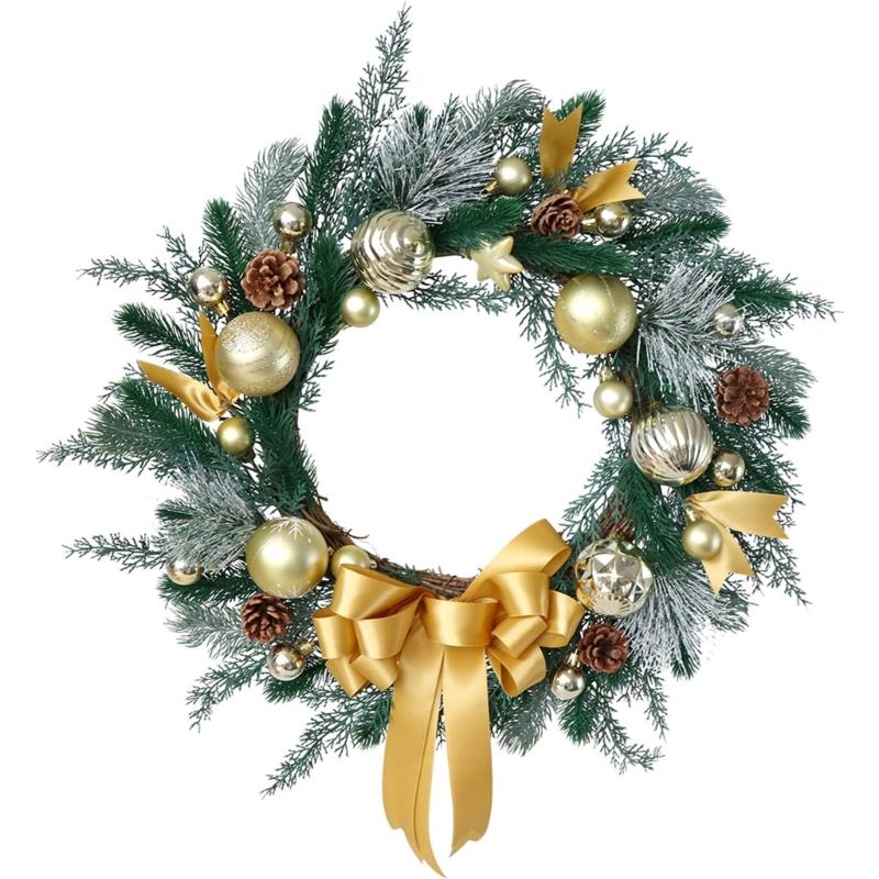 Artificial Wreath Christmas Wreath with Pinecone and Bowknot for Front Door Window Yard Garden Christmas Decorations 1
Artificial Wreath Christmas Wreath with Pinecone and Bowknot for Front Door Window Yard Garden Christmas Decorations 1