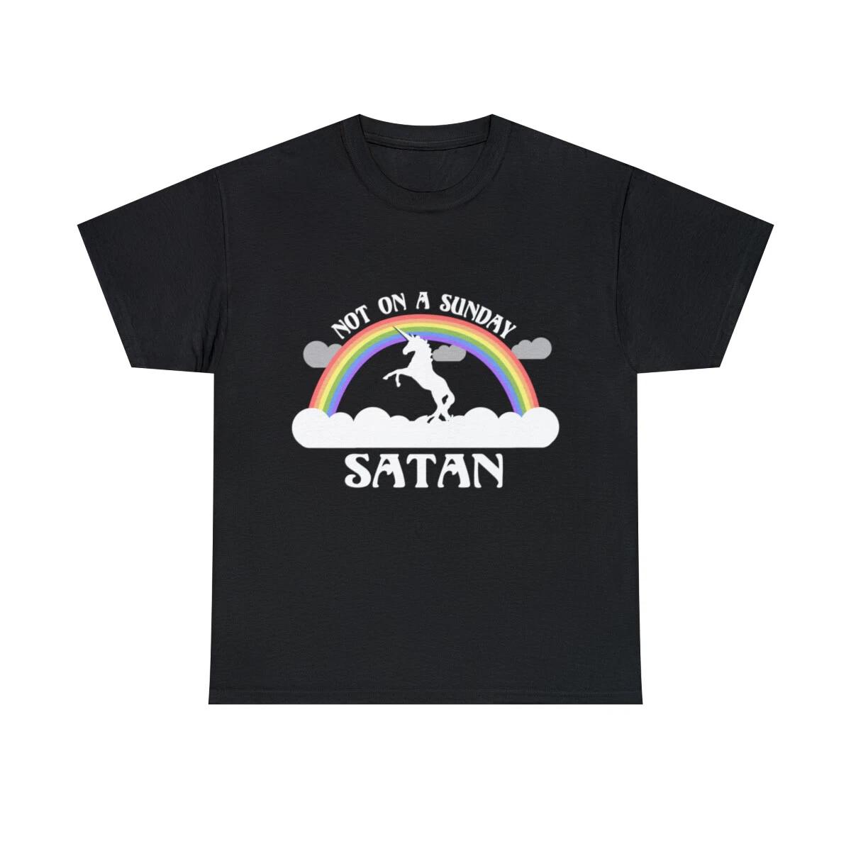 Not On A Sunday Satan Graphic Tee Shirt, S-5XL S
Not On A Sunday Satan Graphic Tee Shirt, S-5XL S