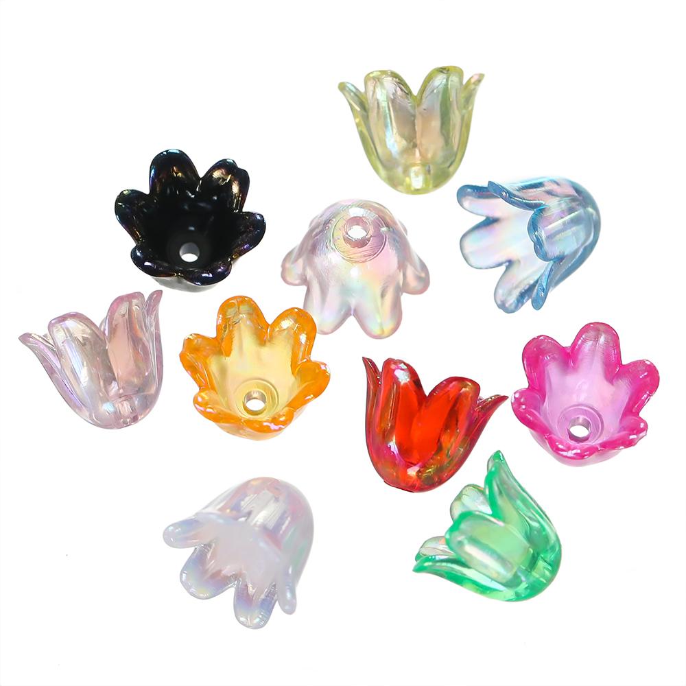 50 100pcs/lot AB Colorful Lily Flowers Acrylic Bead Caps Bellflower Spacer Beads For DIY Bracelet Necklace Jewelry Making 50pcs
50 100pcs/lot AB Colorful Lily Flowers Acrylic Bead Caps Bellflower Spacer Beads For DIY Bracelet Necklace Jewelry Making 50pcs