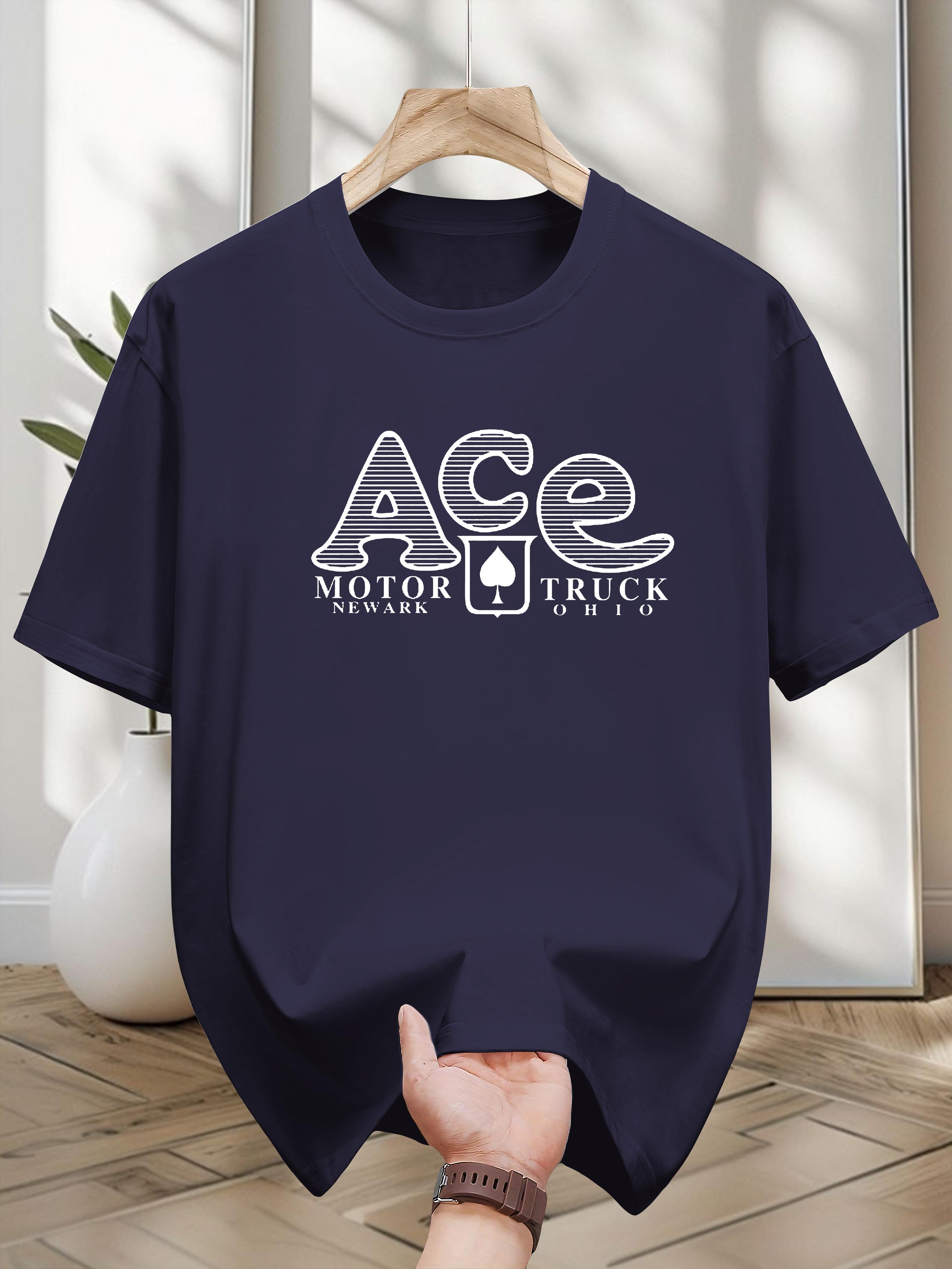 Niuwang Selection 200g 100% Cotton Short Sleeve T-shirt - Navy Blue ACE MOTOR TRUCK Graphic Tee with Geometric Print M
Niuwang Selection 200g 100% Cotton Short Sleeve T-shirt - Navy Blue ACE MOTOR TRUCK Graphic Tee with Geometric Print M
