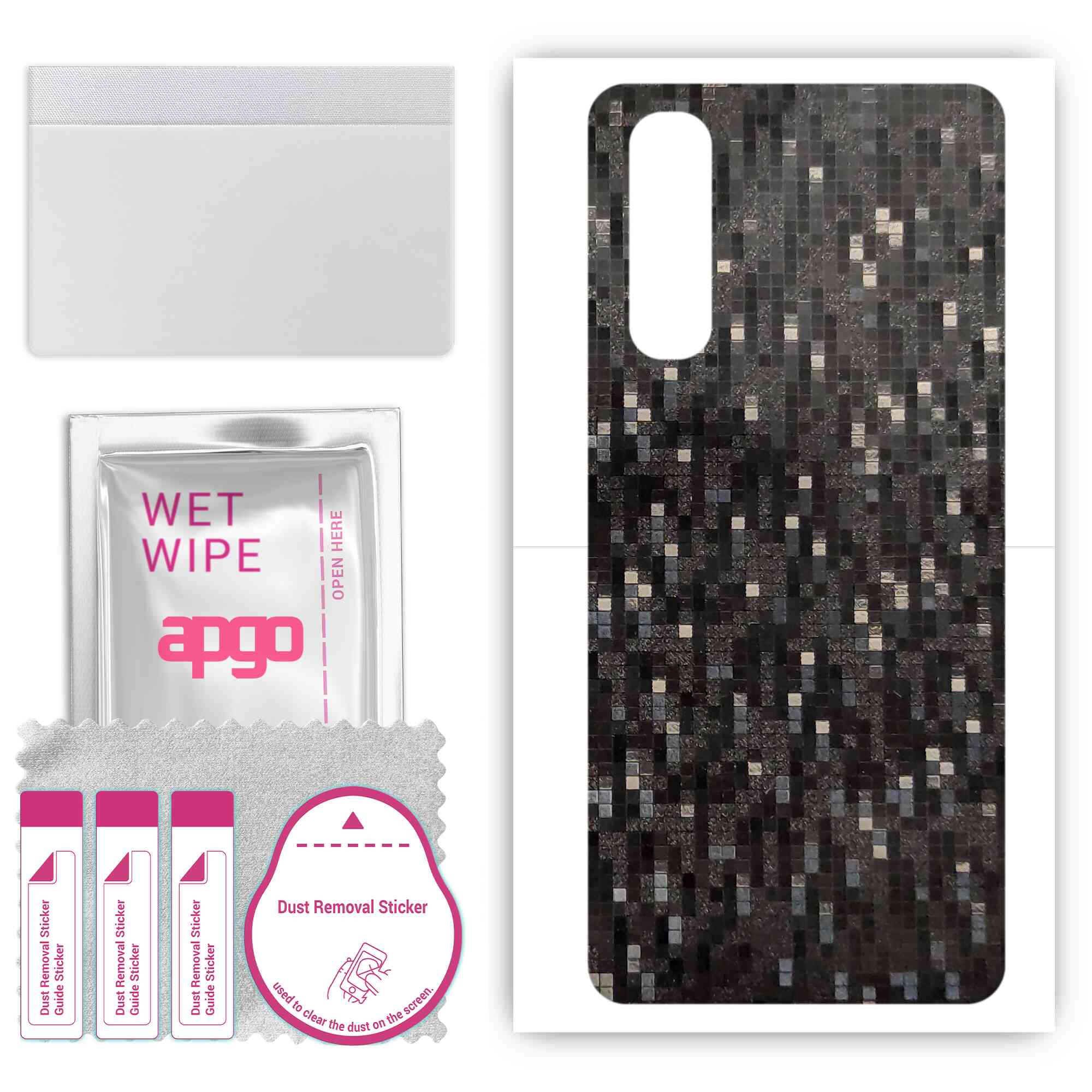 apgo Protective Skin Sticker for the back compatible with Oppo Reno3 Pro, Wrap Film, Foil, Vinyl - Pattern Carbon Black Pixel
apgo Protective Skin Sticker for the back compatible with Oppo Reno3 Pro, Wrap Film, Foil, Vinyl - Pattern Carbon Black Pixel