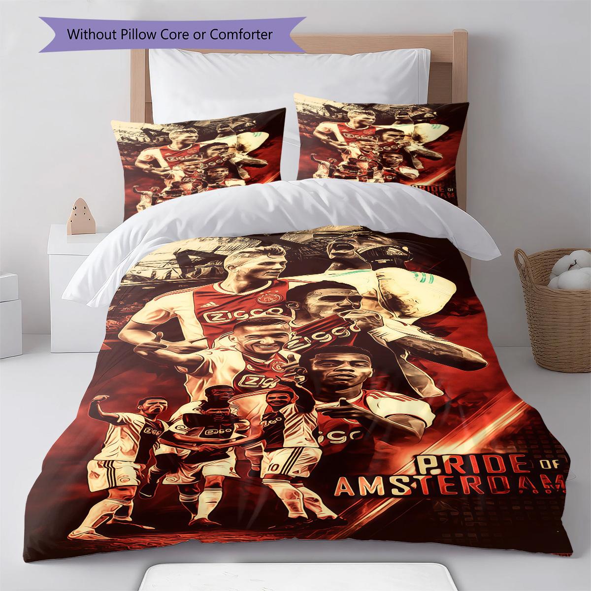 AFC Ajax RugPattern Bedding Quilt Set Quilt Cover Pillowcase Home Decoration Birthday Gift (1 * duvet cover + 2 * pillowcase, without core) 155x200cm
AFC Ajax RugPattern Bedding Quilt Set Quilt Cover Pillowcase Home Decoration Birthday Gift (1 * duvet cover + 2 * pillowcase, without core) 155x200cm