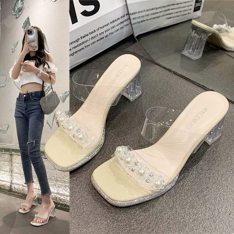 Transparent sandals women s high heels summer new high-end fashion versatile crystal thick heel wear cool slippers women 40 хаки
Transparent sandals women s high heels summer new high-end fashion versatile crystal thick heel wear cool slippers women 40 хаки