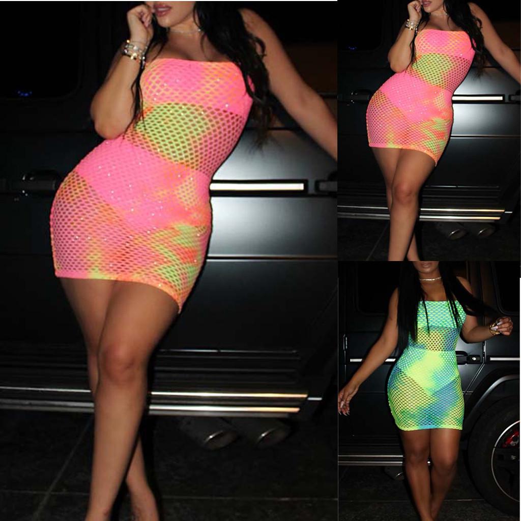 Women Tight Fitting Buttock Hollowing Camisole High Waist Dress
