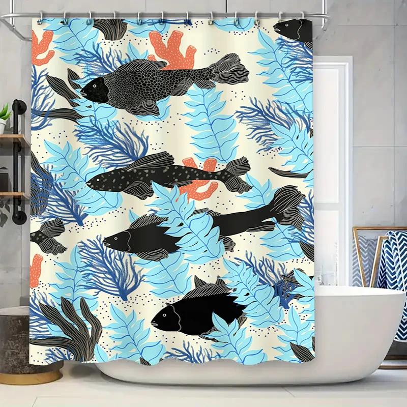 Bright Underwater Life Shower Curtain Set Fish Coral Blue Printed Bath Linen Waterproof Decor Home Accessory W60H190(CM)-1 Pcs
Bright Underwater Life Shower Curtain Set Fish Coral Blue Printed Bath Linen Waterproof Decor Home Accessory W60H190(CM)-1 Pcs
