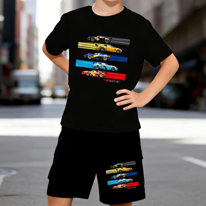 Boys 2 Piece Cartoon Supercar Printed outfit, Short Sleeve T-Shirt and Shorts Set for Kids Age 5-14,White, Black Sporty Casual Summer Clothes 5-6 Years чёрный
Boys 2 Piece Cartoon Supercar Printed outfit, Short Sleeve T-Shirt and Shorts Set for Kids Age 5-14,White, Black Sporty Casual Summer Clothes 5-6 Years чёрный