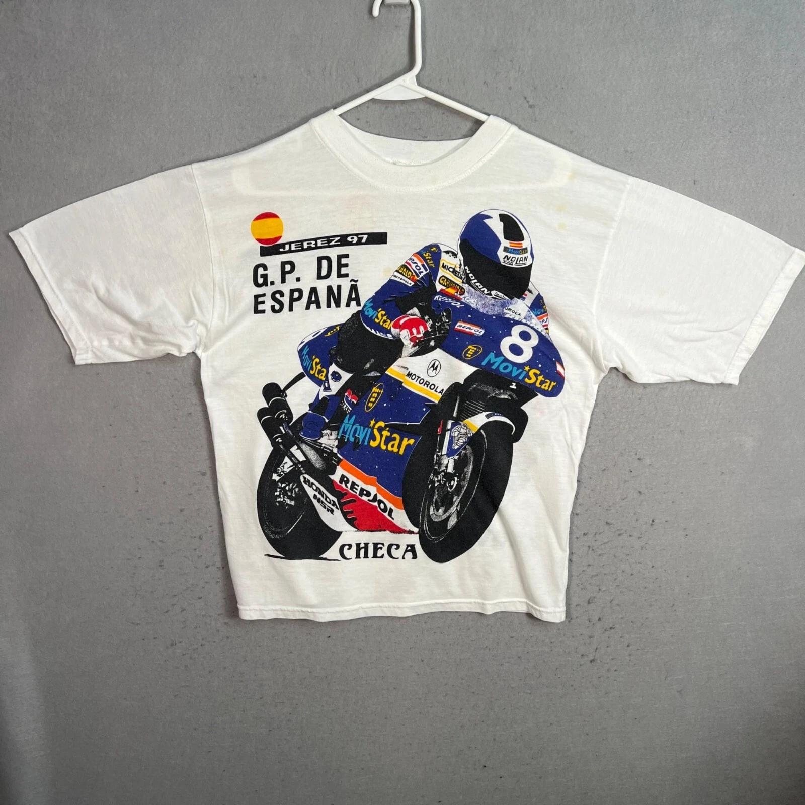 Vintage 1997 MotoGP Jerez España Checa Criville T-Shirt White Size Medium M
Vintage 1997 MotoGP Jerez España Checa Criville T-Shirt White Size Medium M