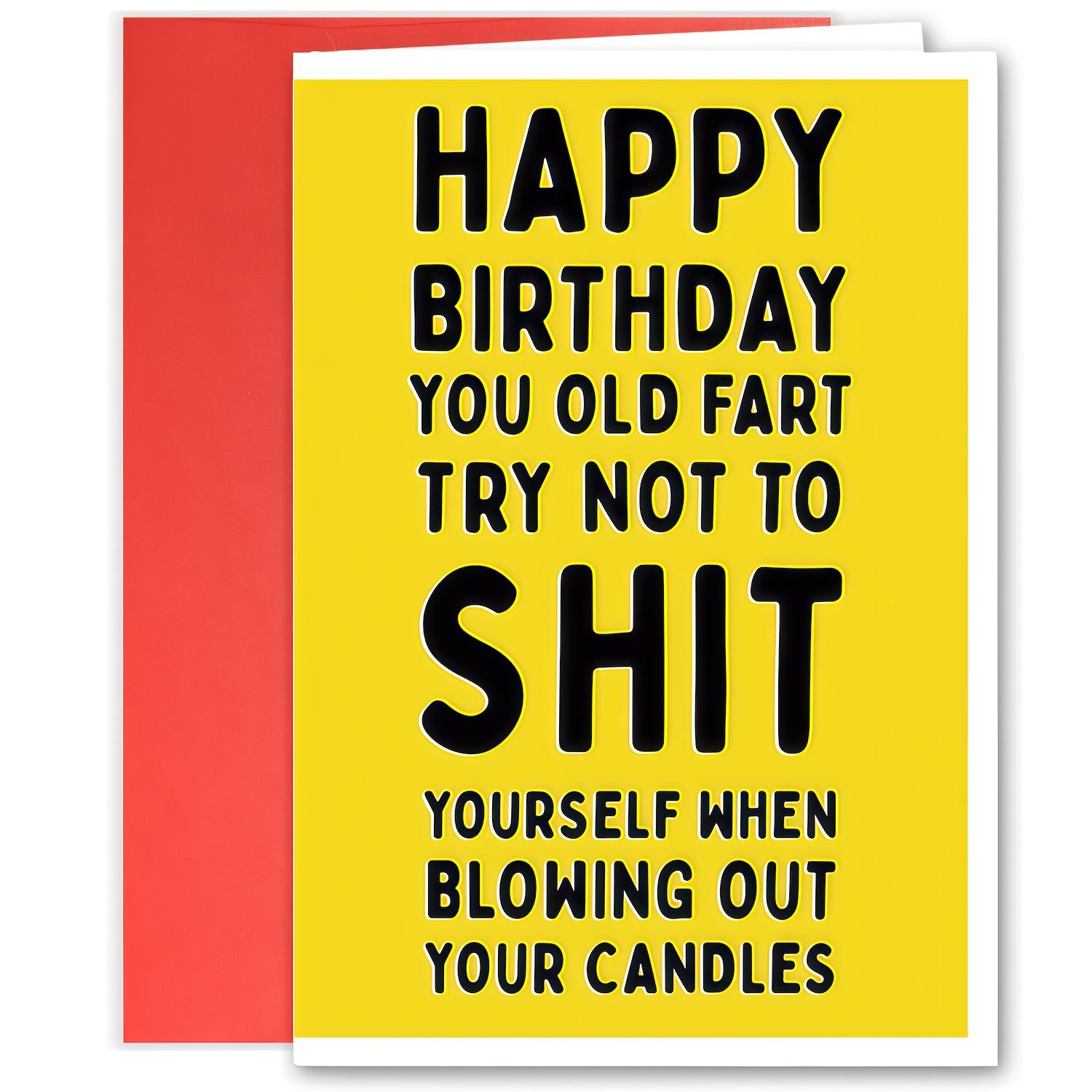 1 шт. Забавная открытка на день рождения с конвертом - Подходит для бабушки, дедушки, мамы, папы - Юмористические поздравительные открытки на день рождения - Грубые открытки на день рождения
1 шт. Забавная открытка на день рождения с конвертом - Подходит для бабушки, дедушки, мамы, папы - Юмористические поздравительные открытки на день рождения - Грубые открытки на день рождения