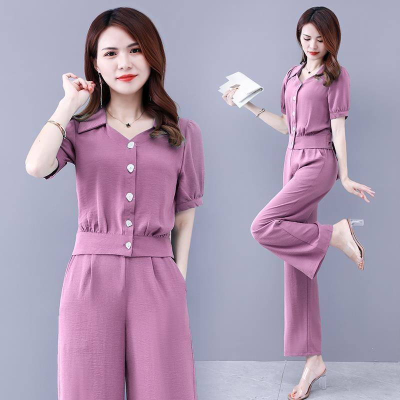 Women s 2-Piece Workwear Outfit Short Sleeve Button Top + Wide Leg Pants Office Casual Set XXXL рожевий
Women s 2-Piece Workwear Outfit Short Sleeve Button Top + Wide Leg Pants Office Casual Set XXXL рожевий