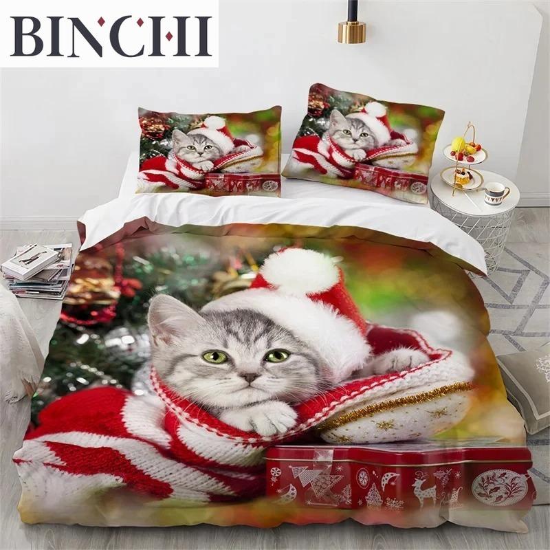 Cat Merry Christmas Santa Claus Bedding Set Boys Girls Twin Queen Size Duvet Cover Pillowcase Bed Boys Adult Home Textileextile 70x133cm 2pcs
Cat Merry Christmas Santa Claus Bedding Set Boys Girls Twin Queen Size Duvet Cover Pillowcase Bed Boys Adult Home Textileextile 70x133cm 2pcs