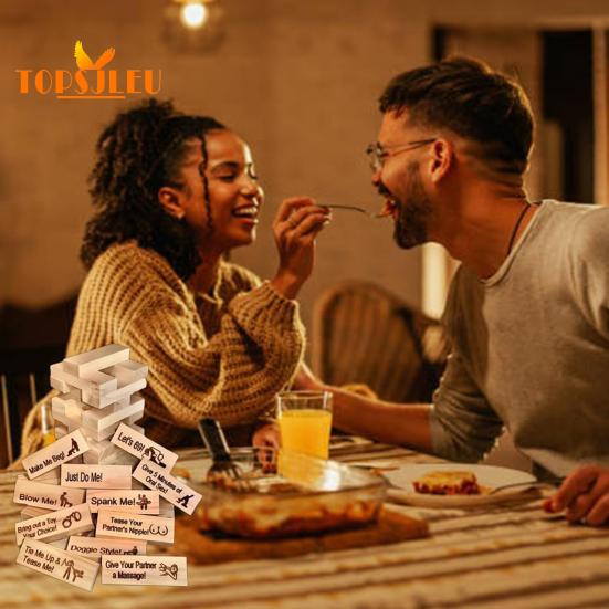 48 шт., супер-непослушные строительные блоки, романтический подарок на вечеринку для взрослых, игра в виде кувыркающейся башни на день Святого Валентина