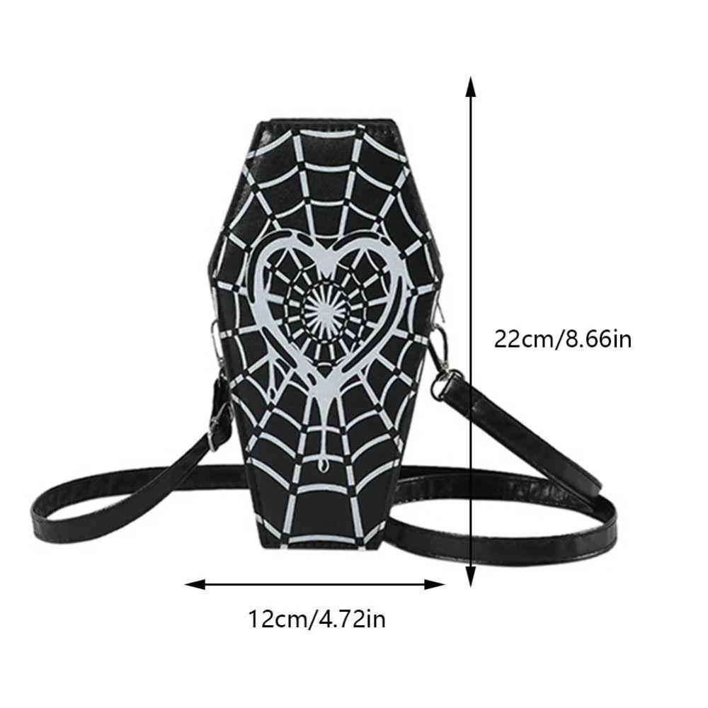 Women Fashion Shoulder Bag Large Capacity Coffin Shaped Casual Satchel Bag Adjustable Strap Spider Web Halloween Gift чорний
Women Fashion Shoulder Bag Large Capacity Coffin Shaped Casual Satchel Bag Adjustable Strap Spider Web Halloween Gift чорний