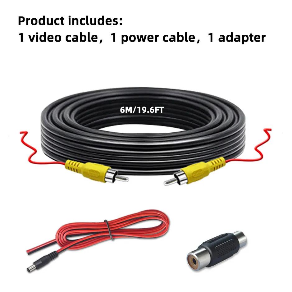 QXNY 6M Video Cable for Reverse Backup Camera Car Rear View Parking Universal Wire Match with Multimedia Monitor with Power
QXNY 6M Video Cable for Reverse Backup Camera Car Rear View Parking Universal Wire Match with Multimedia Monitor with Power