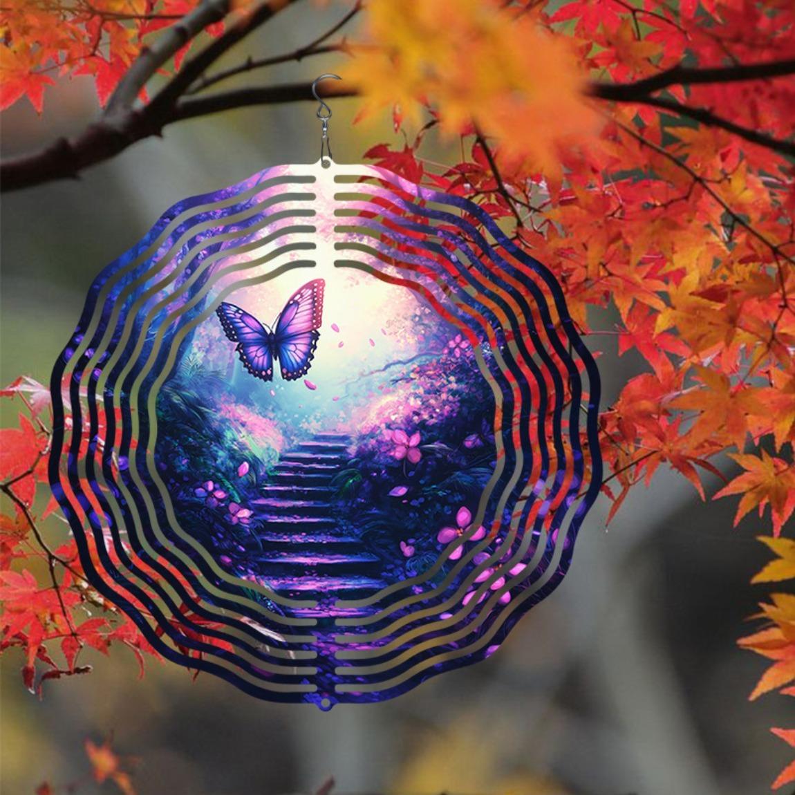 Metal Butterfly Wind Spinner 3D Kinetic Garden Decor with Colorful Flowers and Leaves for Outdoor Patio Yard Backyard Decoration
Metal Butterfly Wind Spinner 3D Kinetic Garden Decor with Colorful Flowers and Leaves for Outdoor Patio Yard Backyard Decoration