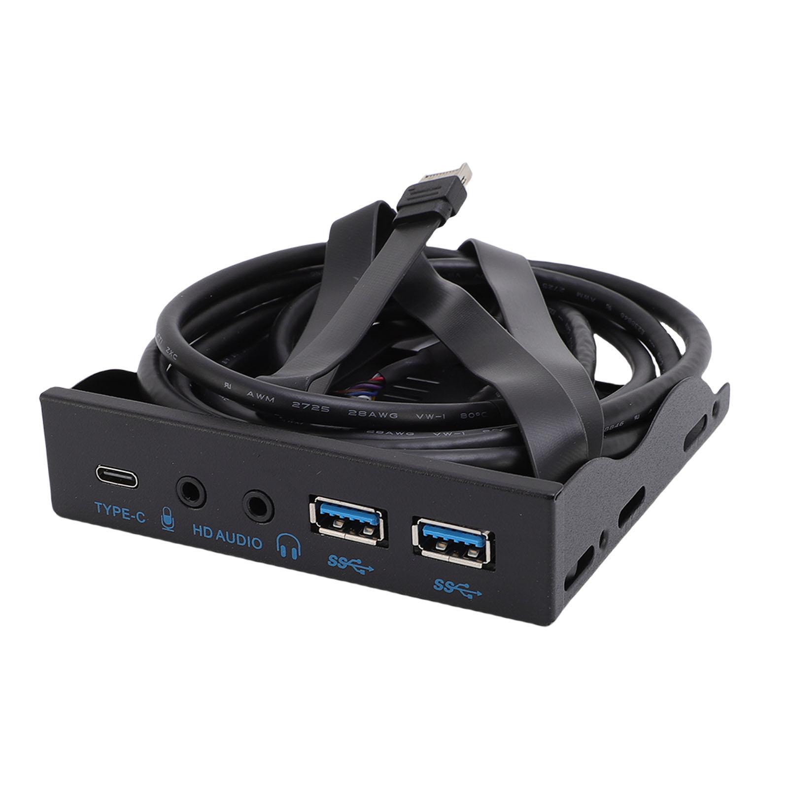 USB Front Panel Hub 3.2 Floppy Drive Bit 10Gbps 3.5in 19pin to USB3.0 2 USB3.0 TYPE C HD Sound for PC Computer
USB Front Panel Hub 3.2 Floppy Drive Bit 10Gbps 3.5in 19pin to USB3.0 2 USB3.0 TYPE C HD Sound for PC Computer