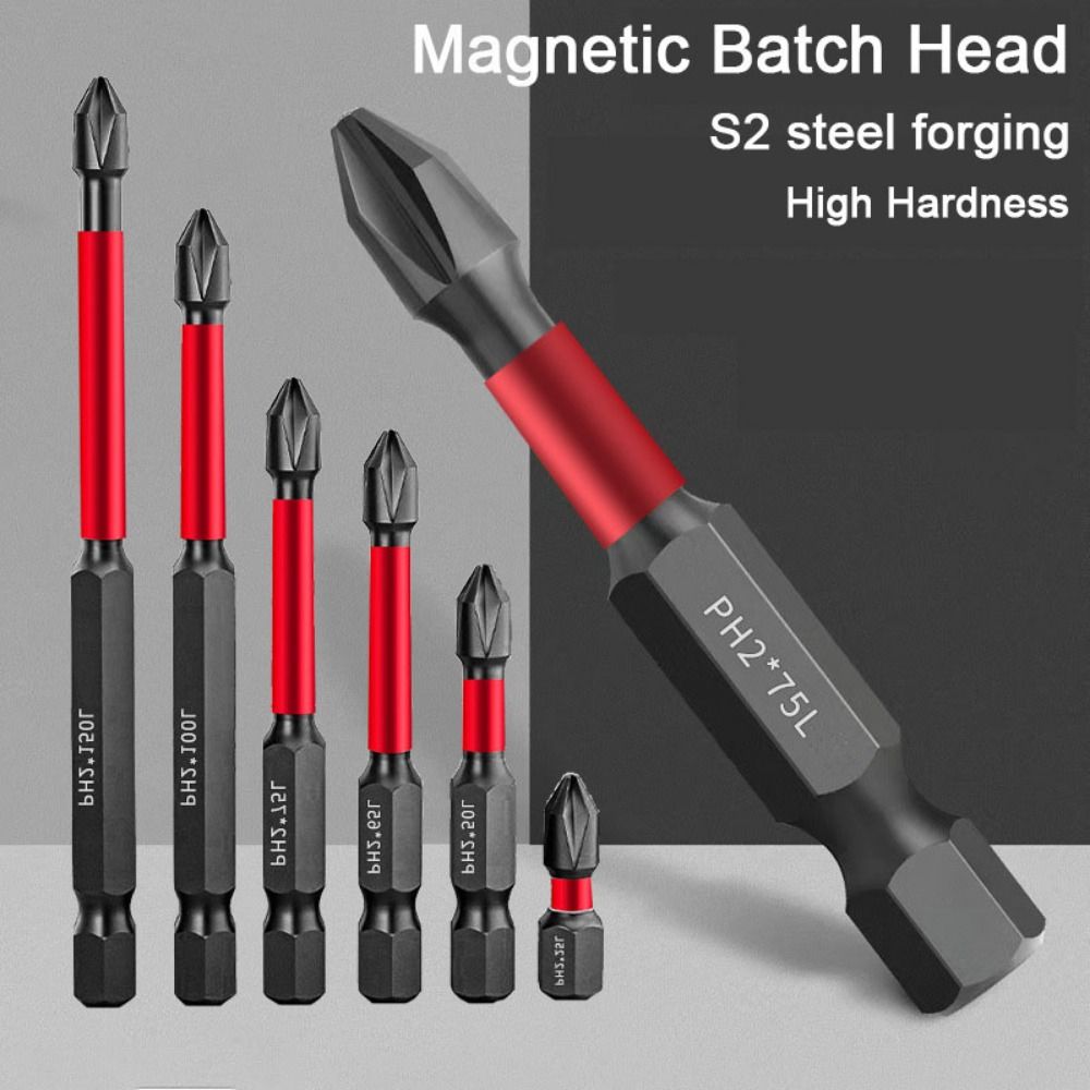 Strong Magnetic Magnetic Batch Head Non-slip Electric Screwdriver Bit Cross Head Bit Woodworking 5Pcs (25-90mm)
Strong Magnetic Magnetic Batch Head Non-slip Electric Screwdriver Bit Cross Head Bit Woodworking 5Pcs (25-90mm)