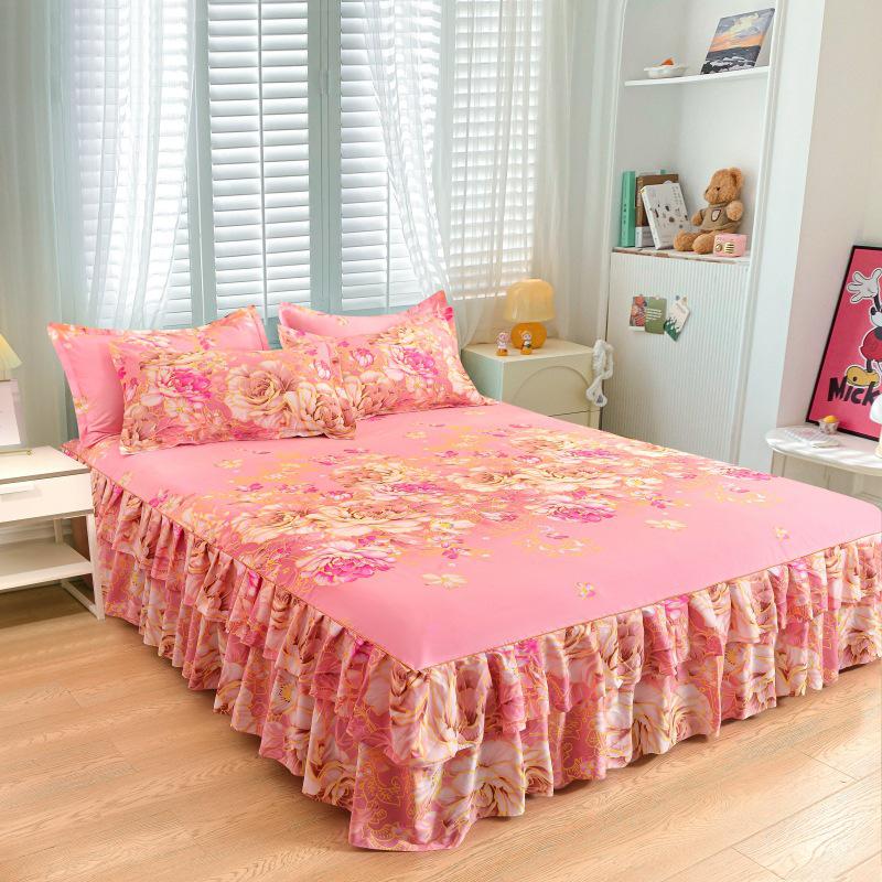 Korean Style Velvet Aloe Cotton Double Bed Skirt - Skin-Friendly Princess Design, Oversized, Brushed Finish 48cm×74cm Pillowcase (Pair)
Korean Style Velvet Aloe Cotton Double Bed Skirt - Skin-Friendly Princess Design, Oversized, Brushed Finish 48cm×74cm Pillowcase (Pair)