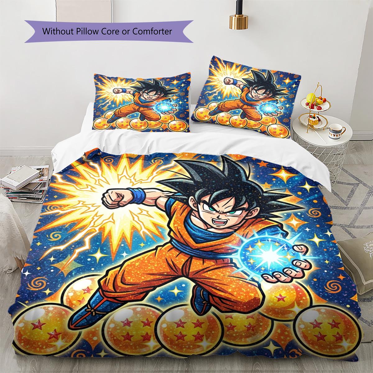 Dragon Ball Goku Pattern Bedding Quilt Set Quilt Cover Pillowcase Home Decoration Birthday Gift (1 * duvet cover + 2 * pillowcase, without core) 135x200cm
Dragon Ball Goku Pattern Bedding Quilt Set Quilt Cover Pillowcase Home Decoration Birthday Gift (1 * duvet cover + 2 * pillowcase, without core) 135x200cm