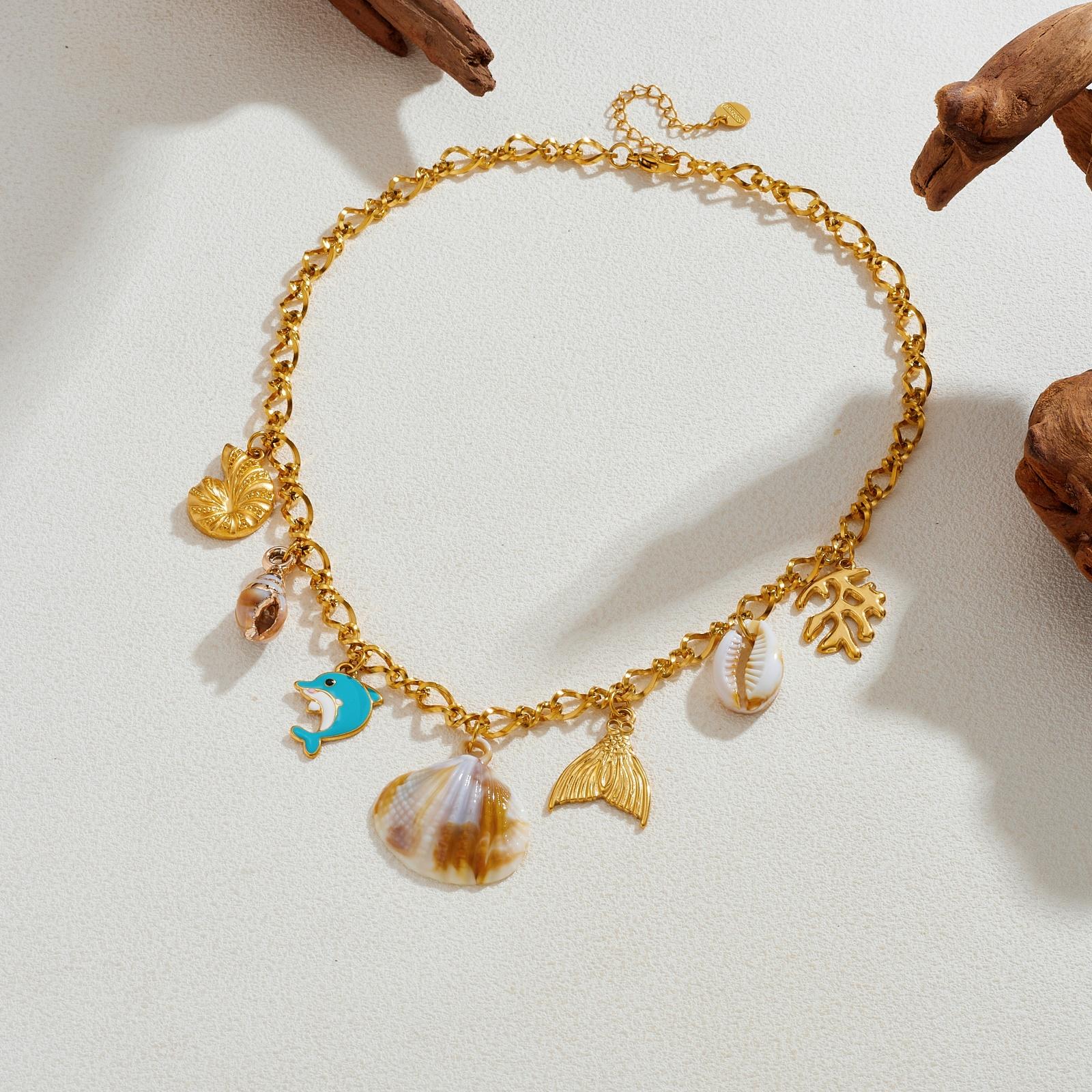 316L Stainless Steel Ocean Charm Dolphin Shell Tail Necklace For Women Girl Beach Fashion New Trendy Jewelry Gift Party
316L Stainless Steel Ocean Charm Dolphin Shell Tail Necklace For Women Girl Beach Fashion New Trendy Jewelry Gift Party