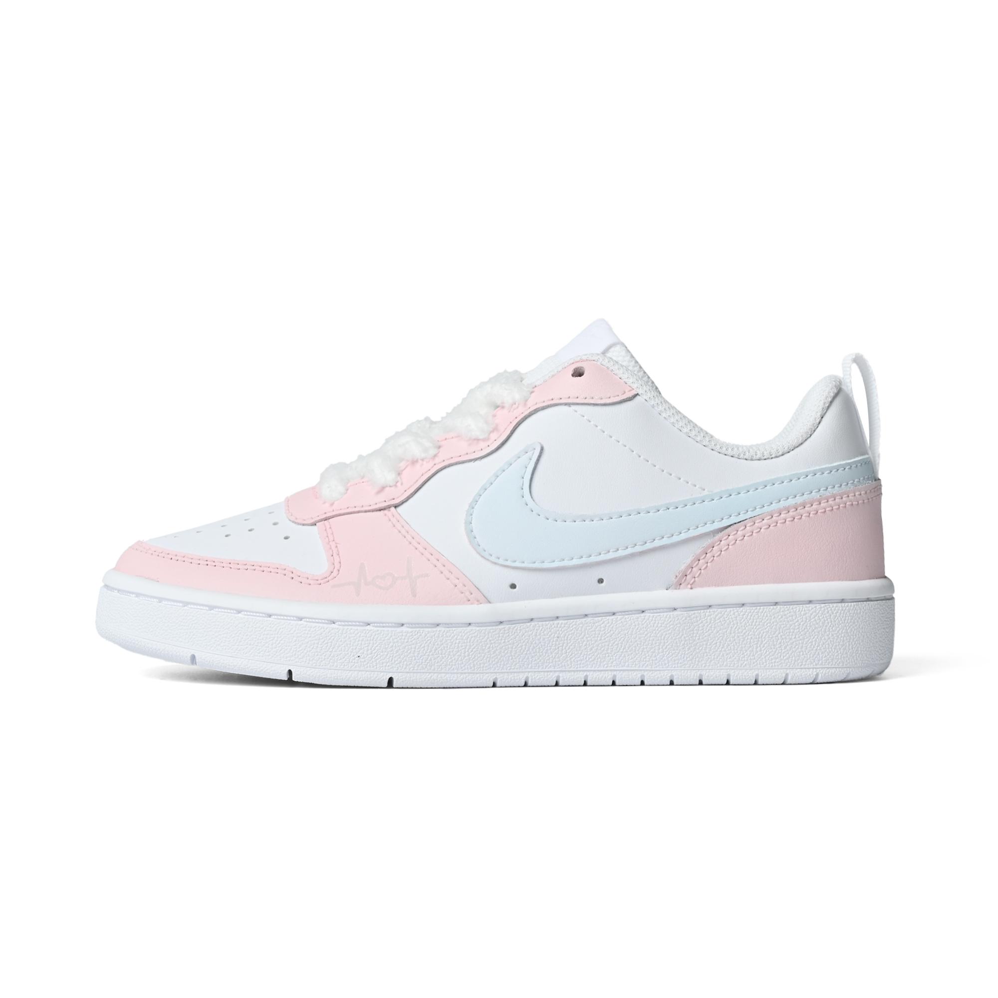 Nike Court Borough 2 Pink Blue Heartbeat Leather Slip Resistant Abrasion Resistant Low top Skateboard Shoes Women s BQ5448-100(team1670-) 35.5
Nike Court Borough 2 Pink Blue Heartbeat Leather Slip Resistant Abrasion Resistant Low top Skateboard Shoes Women s BQ5448-100(team1670-) 35.5