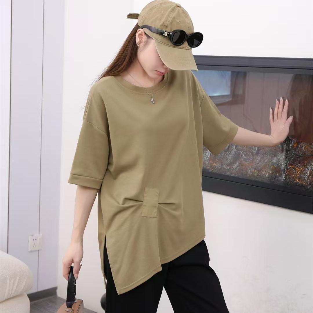 DIMANAF 2025 Plus Size Летняя однотонная белая футболка женская с коротким рукавом и длинными пуговицами Свободные топы Футболки One Size
DIMANAF 2025 Plus Size Летняя однотонная белая футболка женская с коротким рукавом и длинными пуговицами Свободные топы Футболки One Size