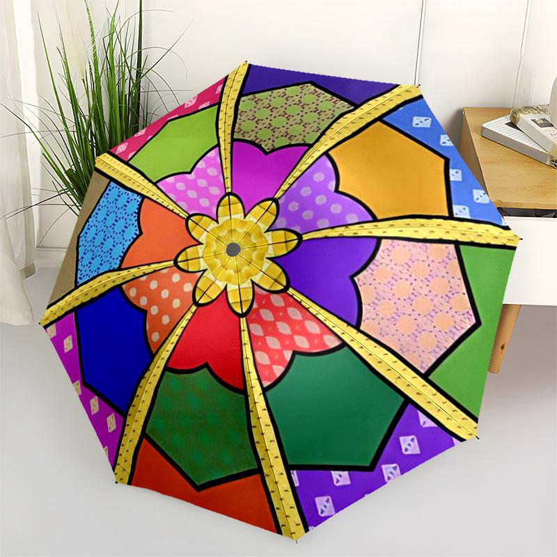 1pc Patchwork Quilt Pattern Automatic Open/Close Folding Umbrella - Compact 8-Rib Design, Daily Use, Perfect Gift for Friends & Family yy251124224
1pc Patchwork Quilt Pattern Automatic Open/Close Folding Umbrella - Compact 8-Rib Design, Daily Use, Perfect Gift for Friends & Family yy251124224