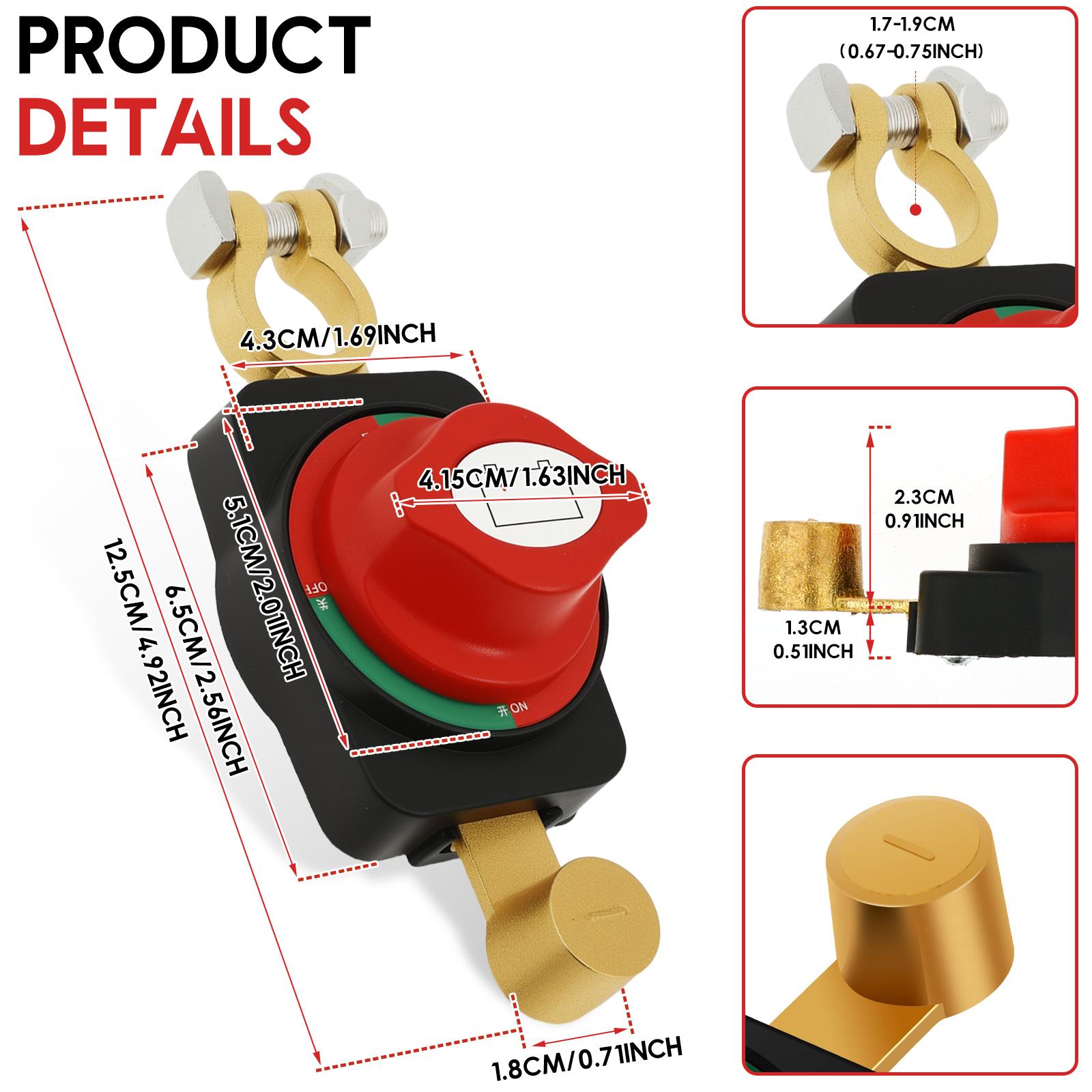 Car Battery Disconnect Switch Manual Circuit Breaker Anti-Power Off Leakage Protector Universal Auto Parts 12V-48V Systems
Car Battery Disconnect Switch Manual Circuit Breaker Anti-Power Off Leakage Protector Universal Auto Parts 12V-48V Systems