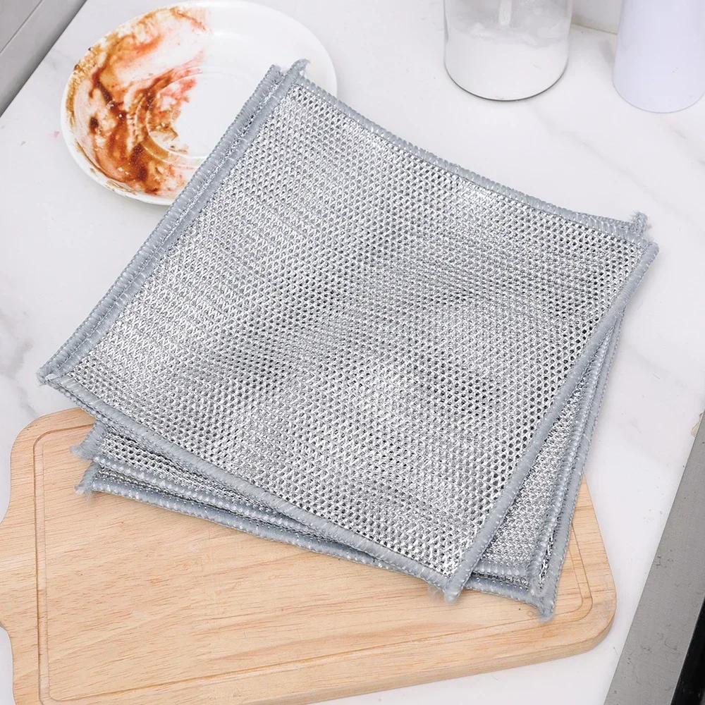 10/1pcs Steel Wire Cleaning Cloths Double-layer Non-stick Oil Grid Dish Rags Kitchen Pan Pot Dishes Coffee Stain Rag Dishcloth 1PCS
10/1pcs Steel Wire Cleaning Cloths Double-layer Non-stick Oil Grid Dish Rags Kitchen Pan Pot Dishes Coffee Stain Rag Dishcloth 1PCS