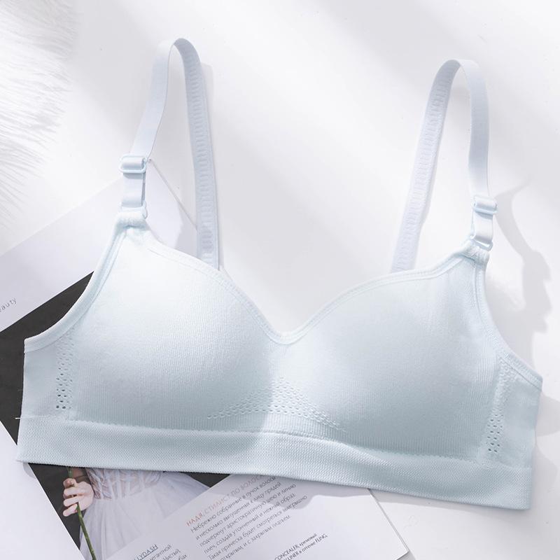 New solid color no steel ring student bra thin white gathering breathable comfortable seamless with cotton cup summer explosion 38/85ab through cup світло-синій колір
New solid color no steel ring student bra thin white gathering breathable comfortable seamless with cotton cup summer explosion 38/85ab through cup світло-синій колір