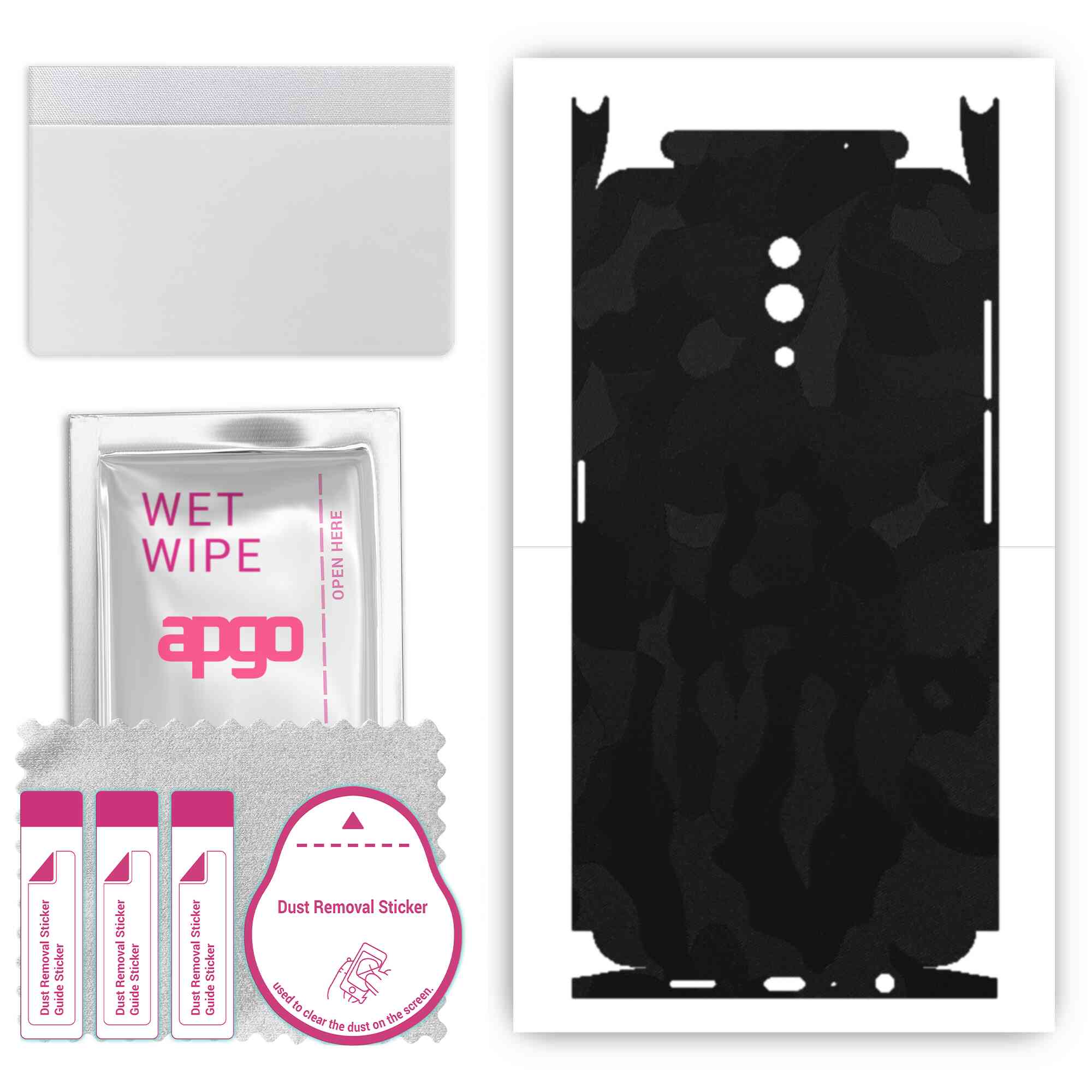 apgo Protective Skin Sticker for the back+sides compatible with Oppo Reno, Full Wrap Film, Foil, Vinyl - Pattern Black Camo
apgo Protective Skin Sticker for the back+sides compatible with Oppo Reno, Full Wrap Film, Foil, Vinyl - Pattern Black Camo