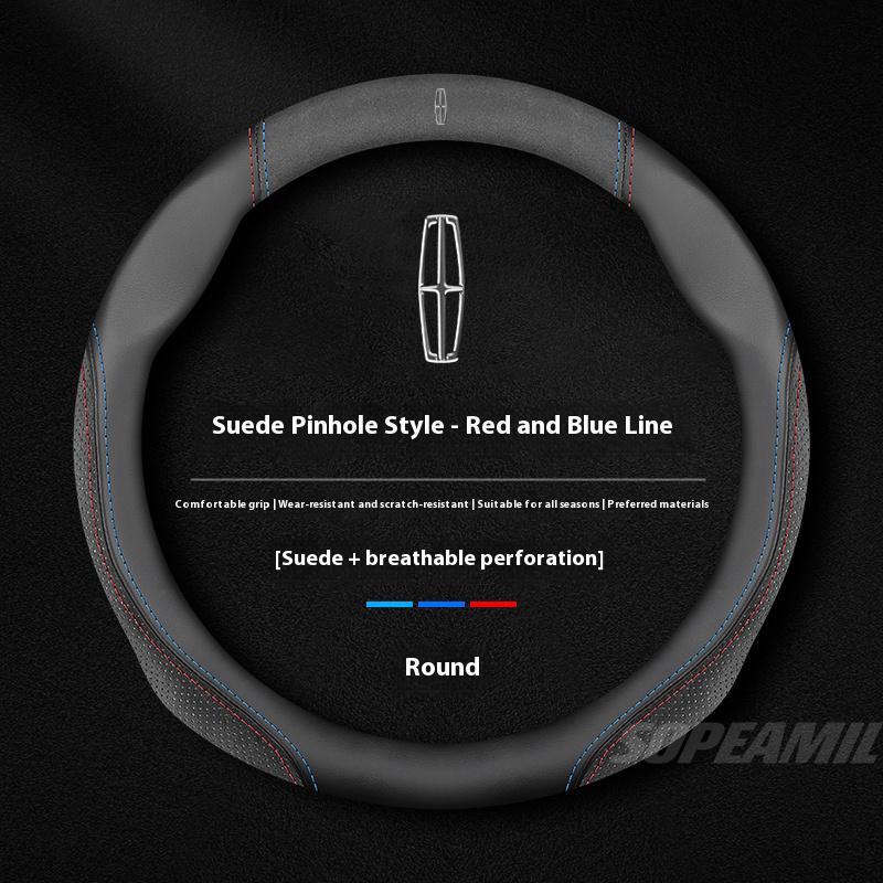 Lincoln Z MKZ MKT MKC MKX MKS Navigator Aviator Nautilus Corsair Continental Suede Leather Sports style Car Steering Wheel Cover
Lincoln Z MKZ MKT MKC MKX MKS Navigator Aviator Nautilus Corsair Continental Suede Leather Sports style Car Steering Wheel Cover
