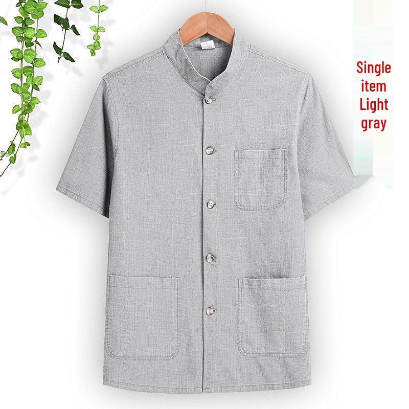 Men s Chinese Style Tang Suit Cotton Linen Short Sleeve Set - Summer Outfit for Middle-Aged and Elderly Dads or Grandpas 6XL (190-210 Jin)
Men s Chinese Style Tang Suit Cotton Linen Short Sleeve Set - Summer Outfit for Middle-Aged and Elderly Dads or Grandpas 6XL (190-210 Jin)