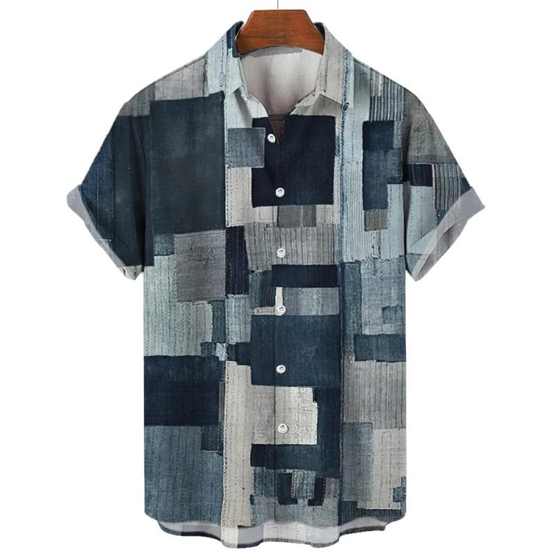 Fashion Patchwork Design Printed Pattern Hawaiian Shirts for Men Short Sleeve Casual Button Down Hawaiian Shirt Blouse Tops S
Fashion Patchwork Design Printed Pattern Hawaiian Shirts for Men Short Sleeve Casual Button Down Hawaiian Shirt Blouse Tops S