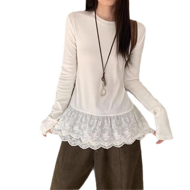 Women s White Lace-Trim Ballet Long Sleeve T-Shirt with German Velvet Inner Layer for Autumn/Winter Small
Women s White Lace-Trim Ballet Long Sleeve T-Shirt with German Velvet Inner Layer for Autumn/Winter Small