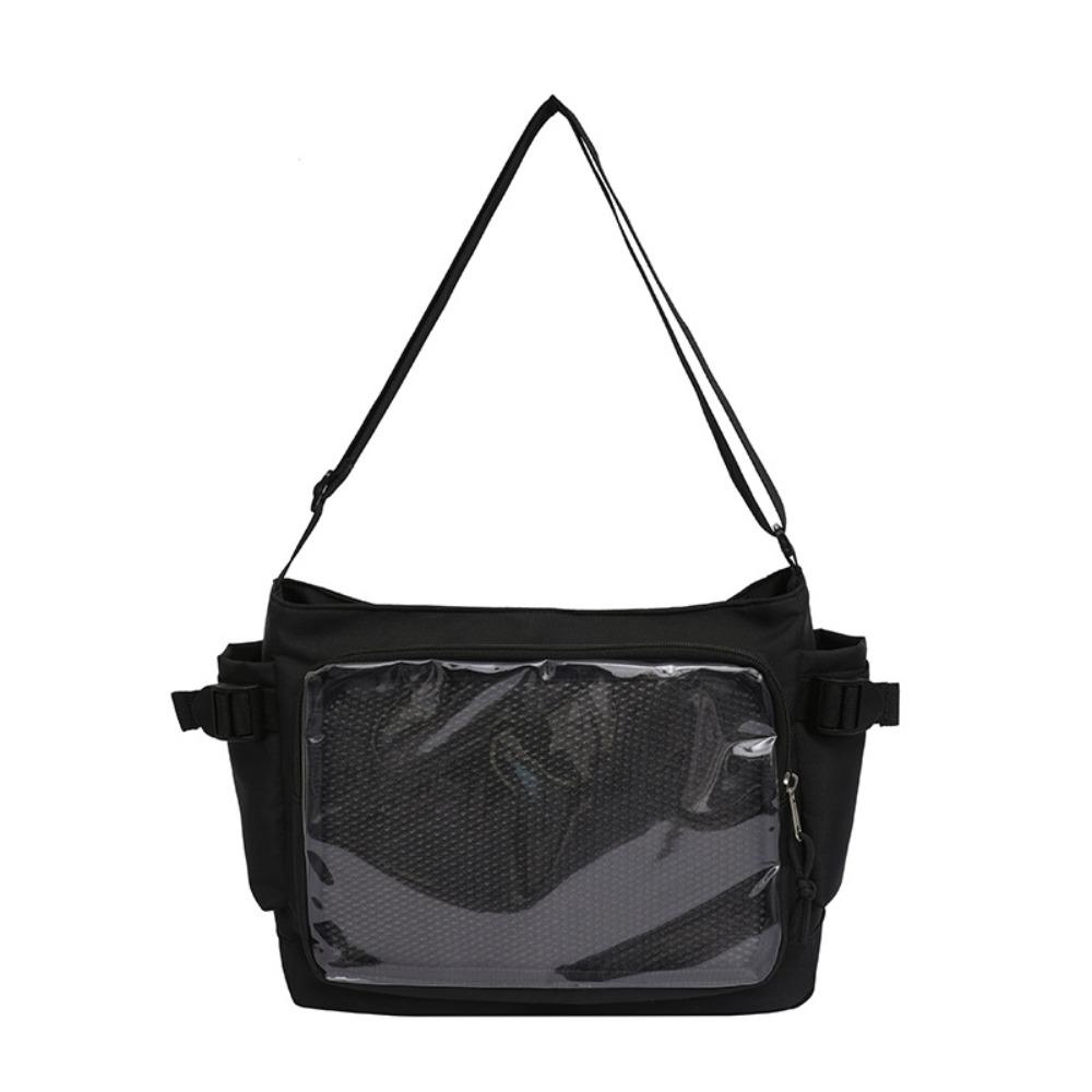 Clear Transparent Pocket Itabag College Style Crossbody Bag Badge Display Shoulder Bag Ladies чорний
Clear Transparent Pocket Itabag College Style Crossbody Bag Badge Display Shoulder Bag Ladies чорний