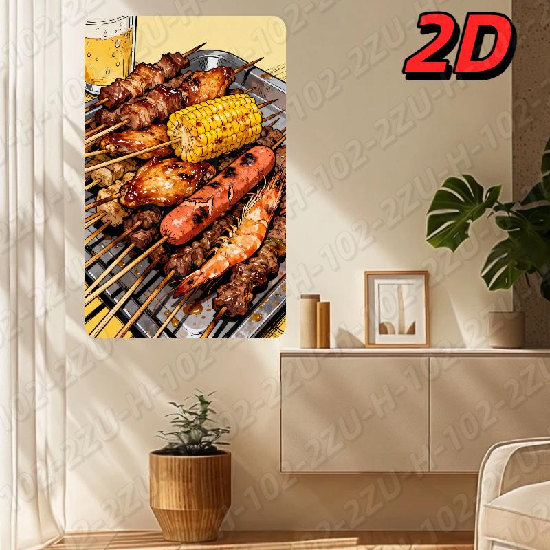 Aluminum BBQ Wall Art, Durable Grilled Skewers Decor for Kitchen Home Accent 20x30cm
Aluminum BBQ Wall Art, Durable Grilled Skewers Decor for Kitchen Home Accent 20x30cm
