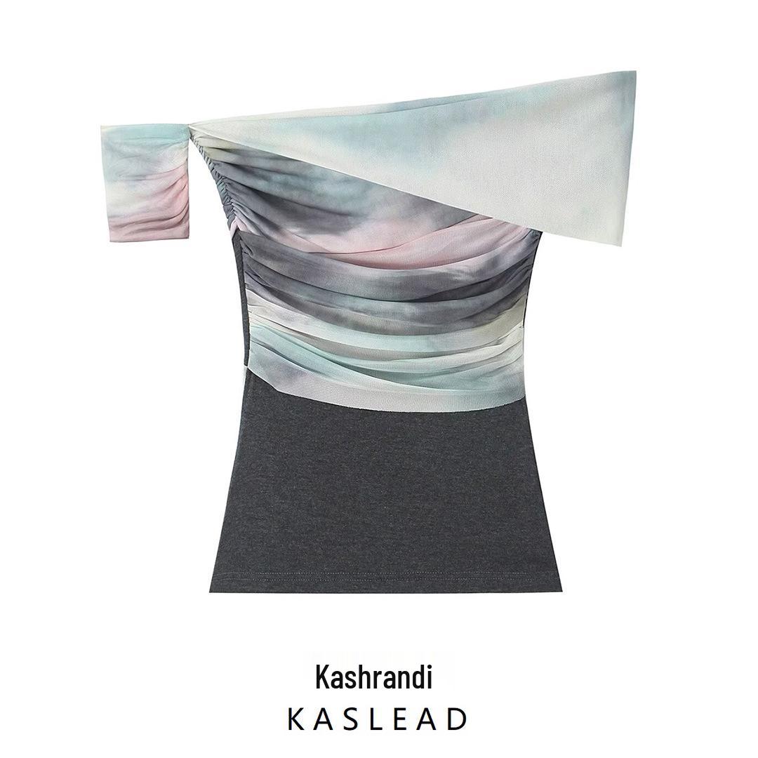2024 Winter Women s European & American Style Off-Shoulder Tie-Dye Mesh Knit T-Shirt Small квітковий
2024 Winter Women s European & American Style Off-Shoulder Tie-Dye Mesh Knit T-Shirt Small квітковий