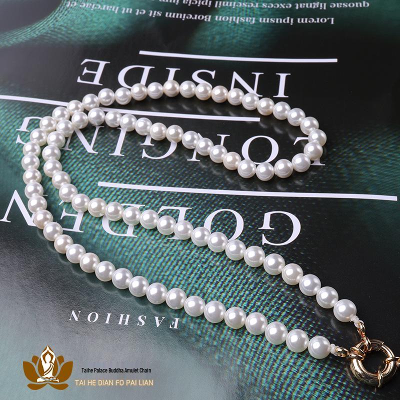 Thailand Amulet Pearl Shell Necklace - Round Pendant Clavicle Chain for Women, Non-Fading & Non-Peeling. Default
Thailand Amulet Pearl Shell Necklace - Round Pendant Clavicle Chain for Women, Non-Fading & Non-Peeling. Default