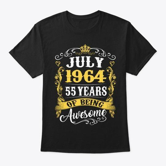 July 1964 55 Years Of Being T-Shirt Made in the USA Size S to 5XL XL
July 1964 55 Years Of Being T-Shirt Made in the USA Size S to 5XL XL