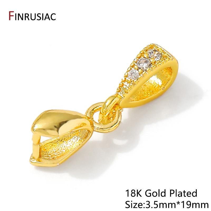 18K Gold Plated Brass With Zircon Jewellery Bail Clasps For Necklace Making,Pendant Pinch bail For DIY Jewelry Making Supplies 2 pieces
18K Gold Plated Brass With Zircon Jewellery Bail Clasps For Necklace Making,Pendant Pinch bail For DIY Jewelry Making Supplies 2 pieces