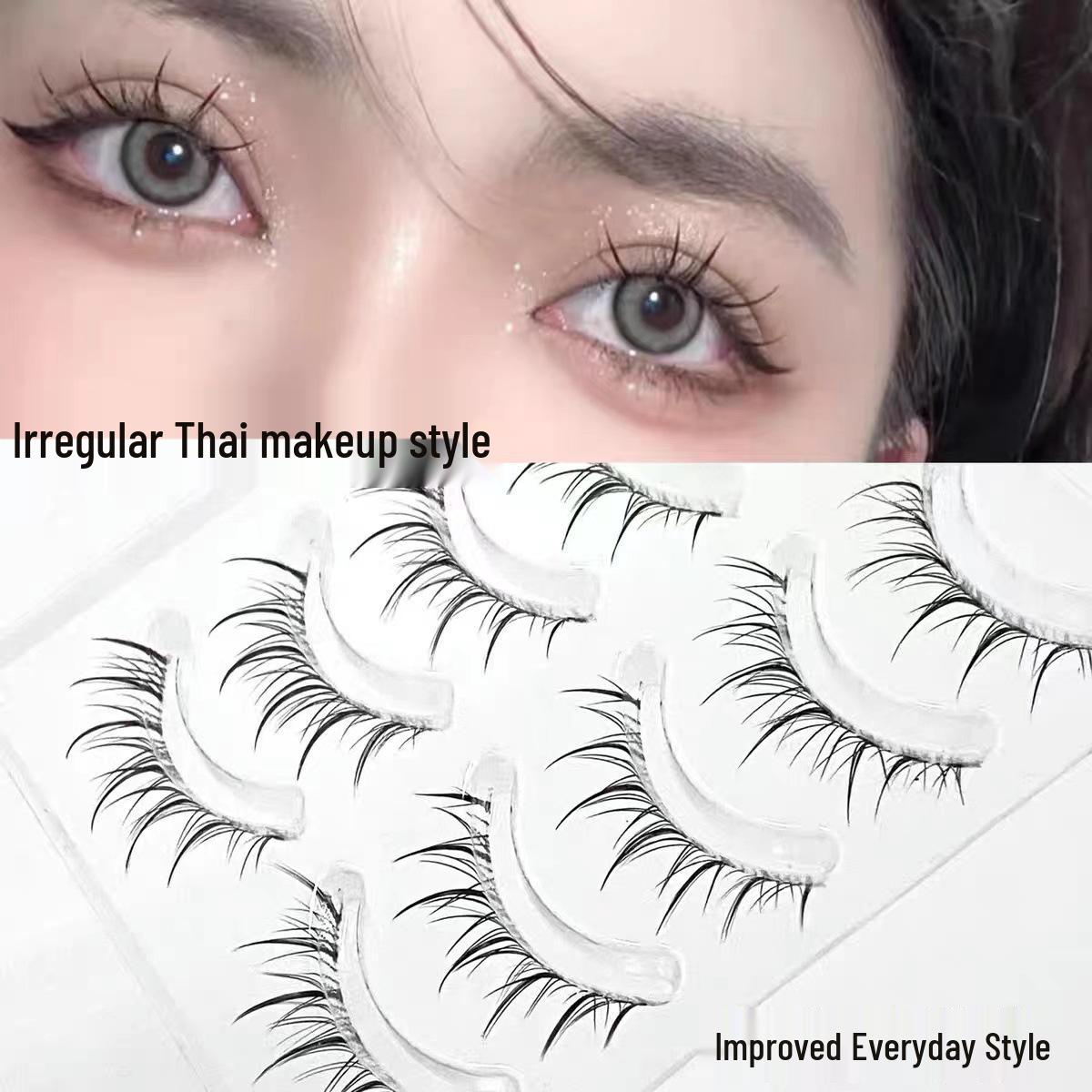 Angel Eyelashes - Irregular Airy Fine Stem, Thai Hybrid Makeup, Natural Feel, Transparent, Beginner-Friendly False Eyelashes.
Angel Eyelashes - Irregular Airy Fine Stem, Thai Hybrid Makeup, Natural Feel, Transparent, Beginner-Friendly False Eyelashes.