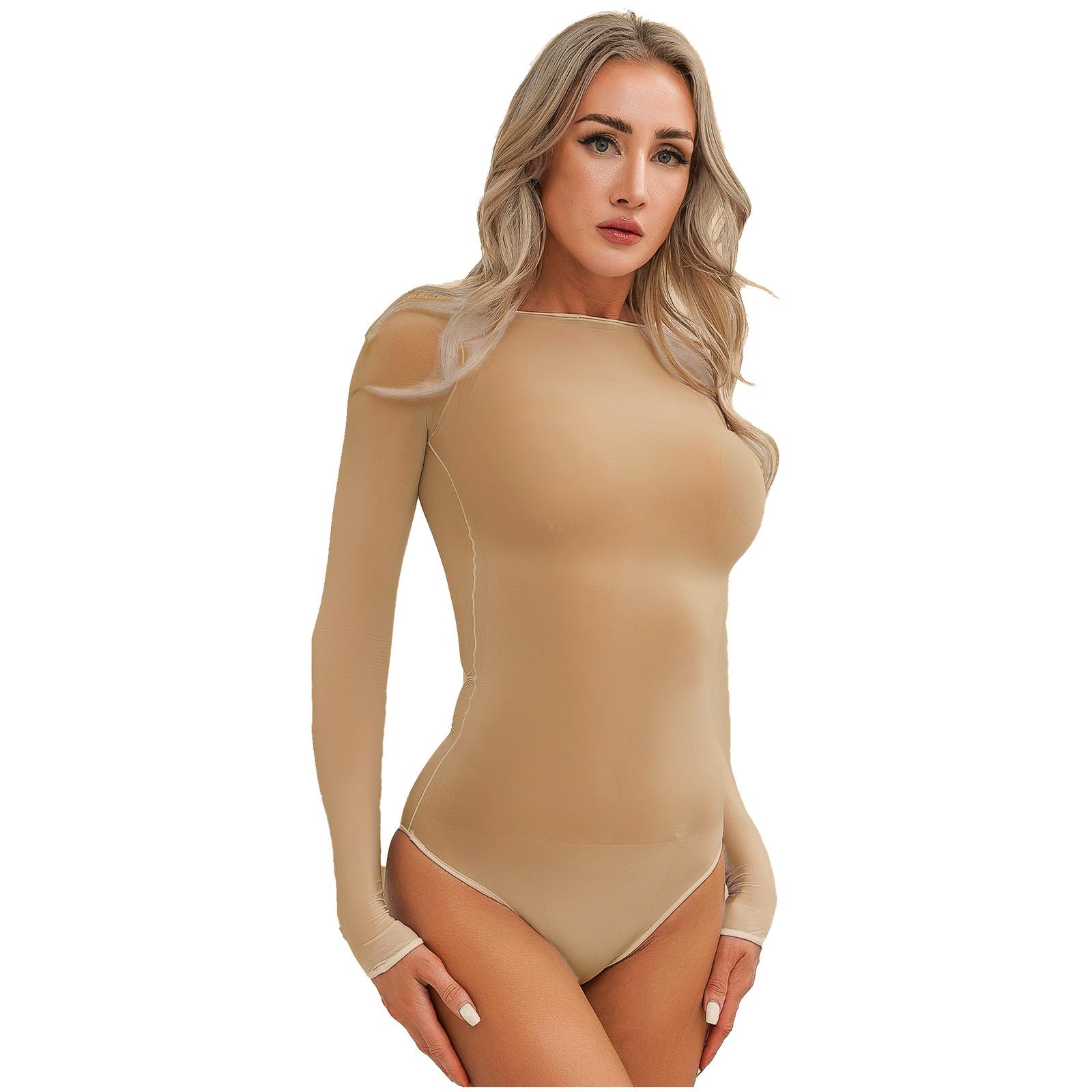 Жіночий глянцевий боді з довгим рукавом, круглим вирізом та високим вирізом, купальник для танцювальних виступів Crotchless кавовий
Жіночий глянцевий боді з довгим рукавом, круглим вирізом та високим вирізом, купальник для танцювальних виступів Crotchless кавовий