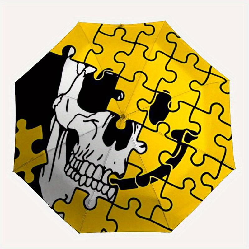 1pc Puzzle Skull Automatic Opening/closing Umbrella with Auto Open/Close, Windproof, Foldable Sunshade yy250811152
1pc Puzzle Skull Automatic Opening/closing Umbrella with Auto Open/Close, Windproof, Foldable Sunshade yy250811152