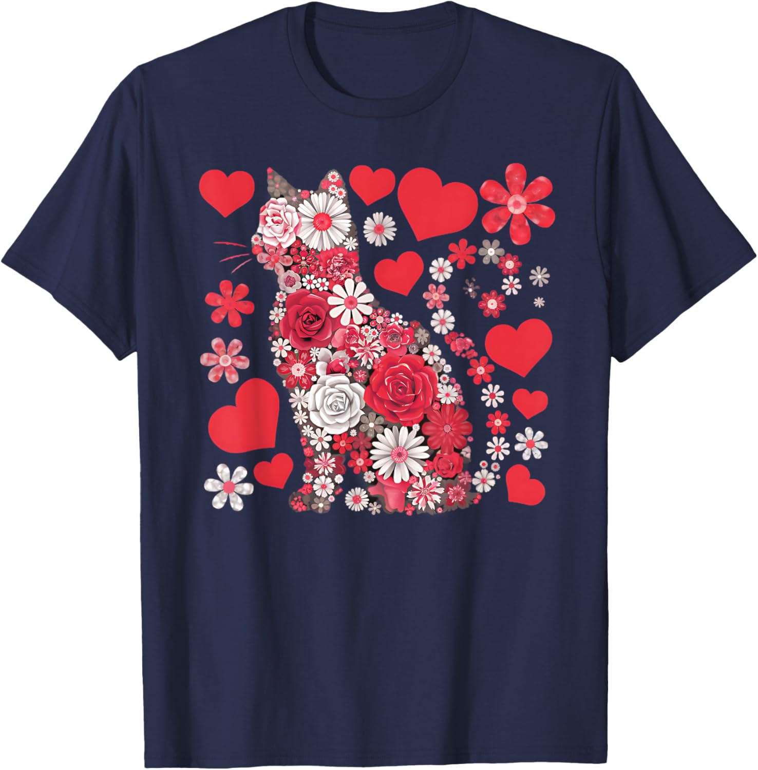 Vintage Floral Cat Heart Valentine Day Graphic Tee Soft Cotton Casual T-Shirt For Women Men 4XL
Vintage Floral Cat Heart Valentine Day Graphic Tee Soft Cotton Casual T-Shirt For Women Men 4XL