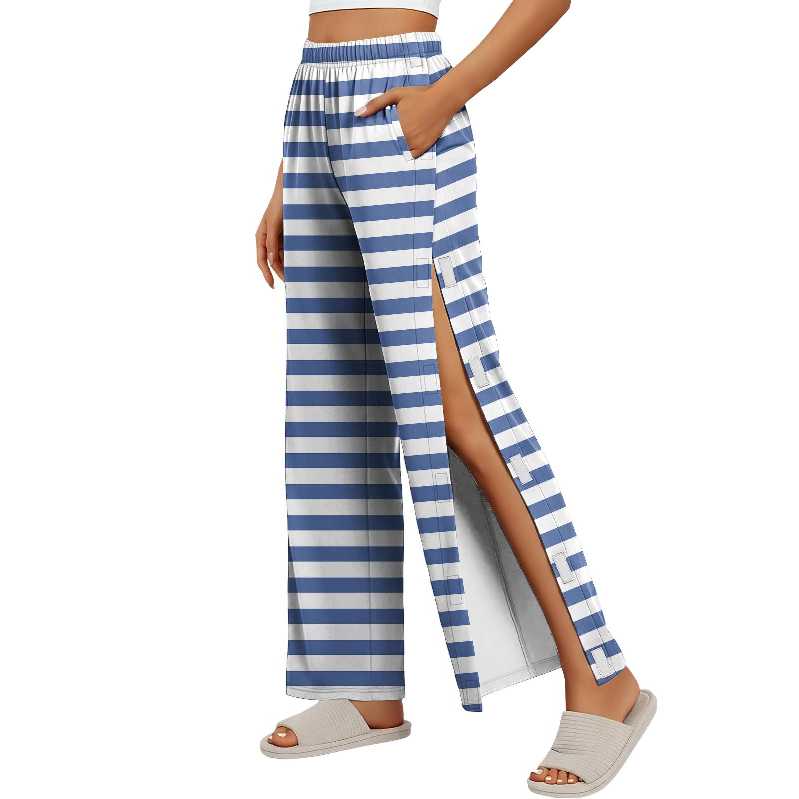 Women Striped Side Velcro Closure Easy Open Post Surgery Recovery Care Pants Elastic Waistband Medical Rehabilitation Trousers S
Women Striped Side Velcro Closure Easy Open Post Surgery Recovery Care Pants Elastic Waistband Medical Rehabilitation Trousers S