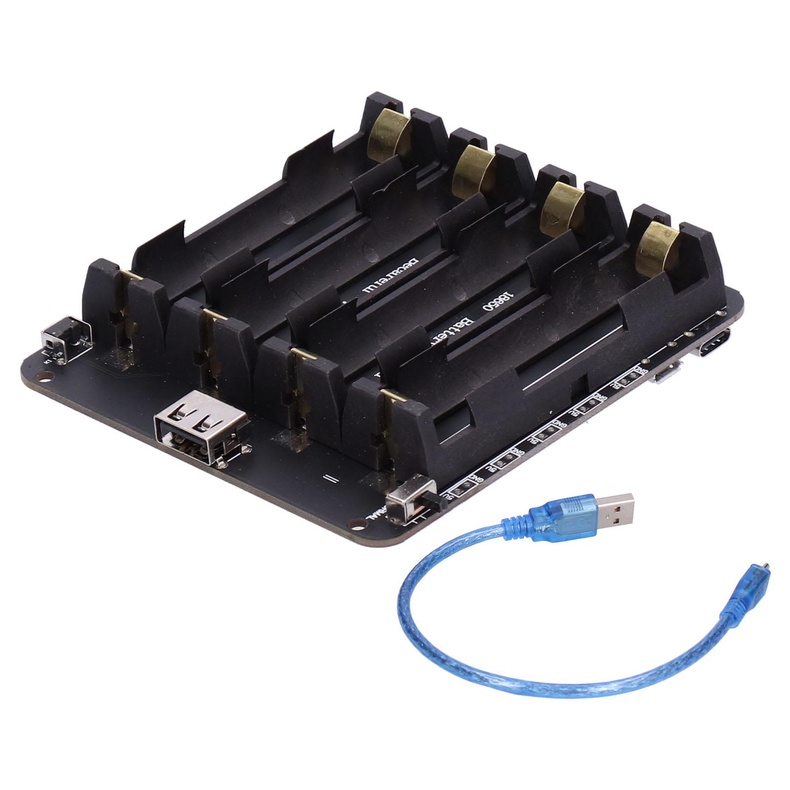 18650 Чохол для батареї 4-канальний інтерфейс Micro USB для Raspberry Pi 0,5 A 58 В
18650 Чохол для батареї 4-канальний інтерфейс Micro USB для Raspberry Pi 0,5 A 58 В