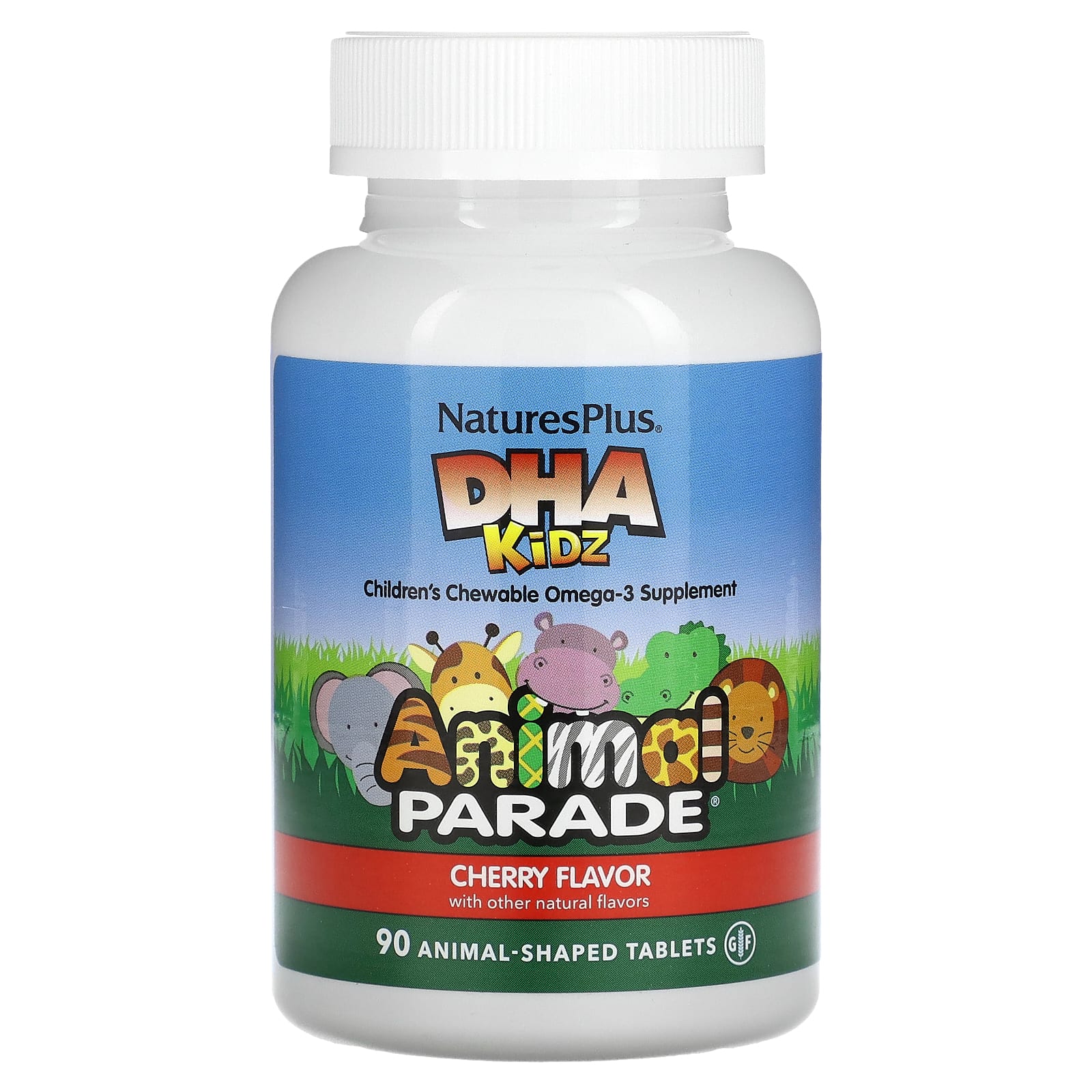 NaturesPlus, Source of Life, Animal Parade, Children s DHA, Children s Chewables, Natural Cherry Flavor, 90 Animal Shaped Tablets
NaturesPlus, Source of Life, Animal Parade, Children s DHA, Children s Chewables, Natural Cherry Flavor, 90 Animal Shaped Tablets